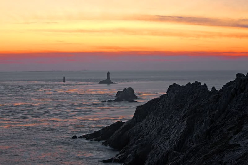 coucher de soleil pointe du raz finistere