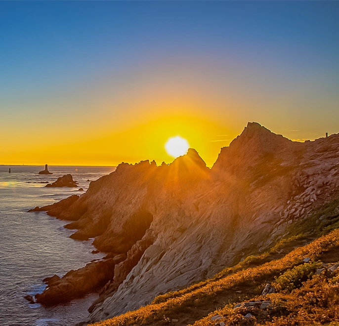 coucher de soleil la pointe du raz