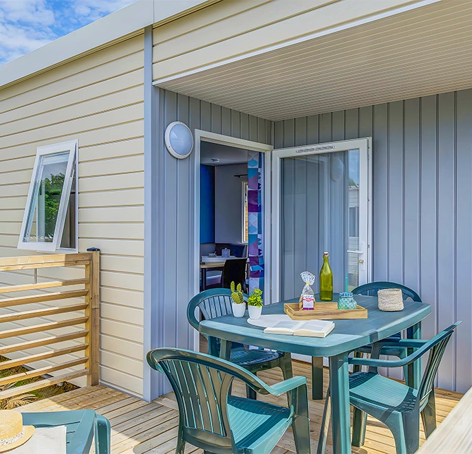 les locations confort en camping concarneau terrasse semi couverte
