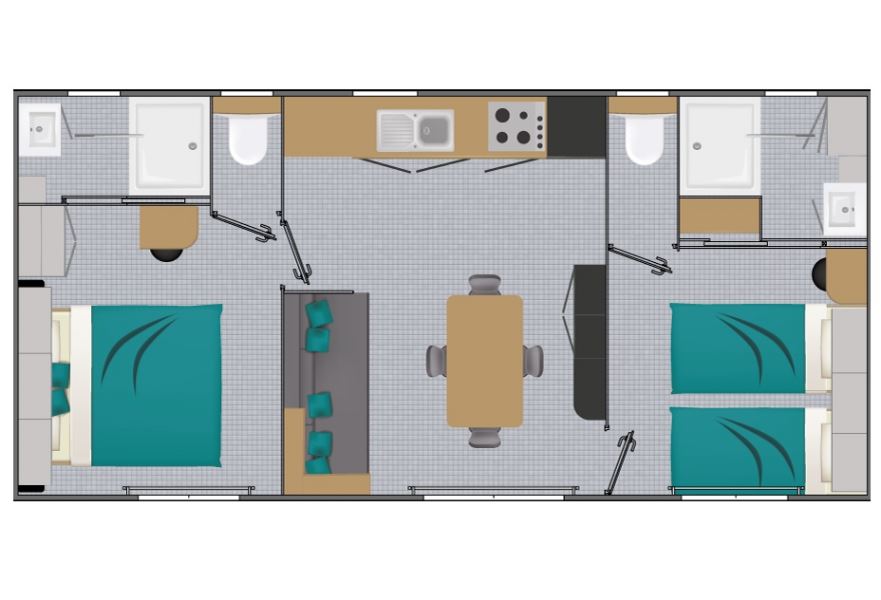 Prestige Bora – Piéton – 4/6Pers 2Ch 2Sde – 32m2