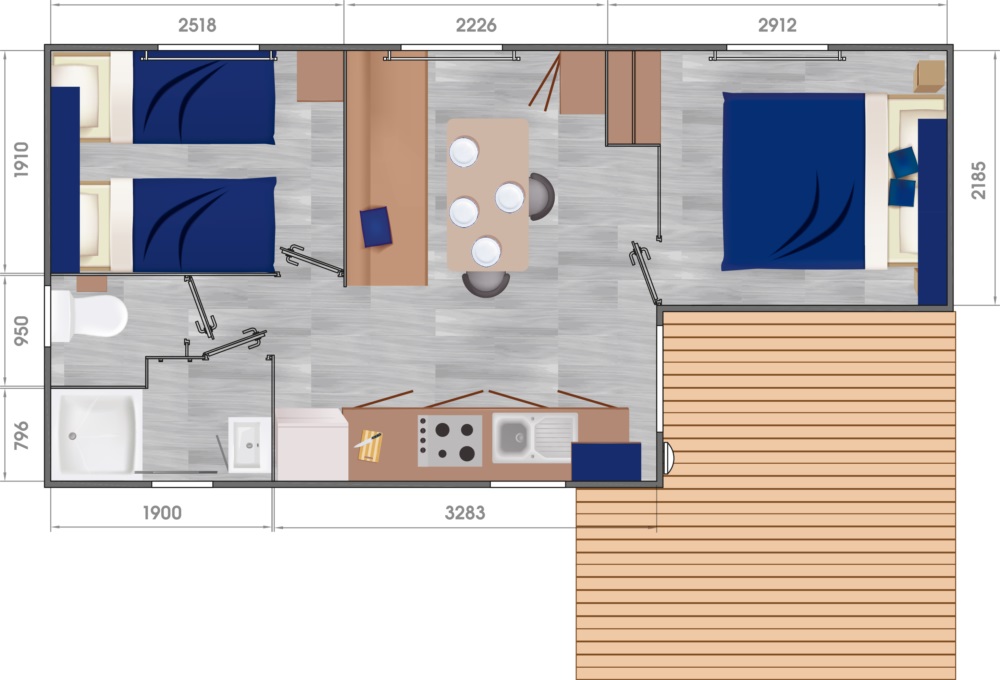 Evasion Groix- Quartier piéton- 4/5P 2Ch 25m2