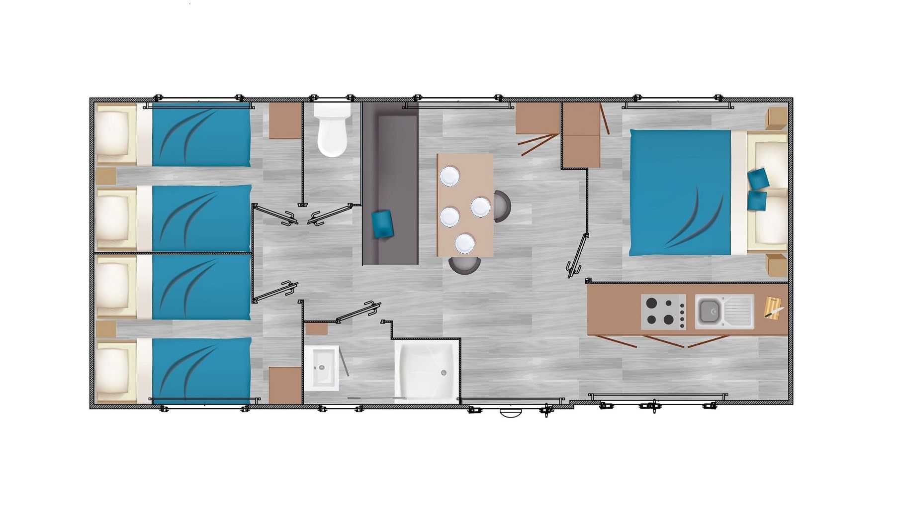 Confort+ Glénan – 6Pers 3Ch  32m2